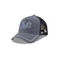 New York Mets Navy Brushed Chambray 9FORTY A-Frame Trucker Hat