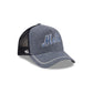 New York Mets Navy Brushed Chambray 9FORTY A-Frame Trucker Hat