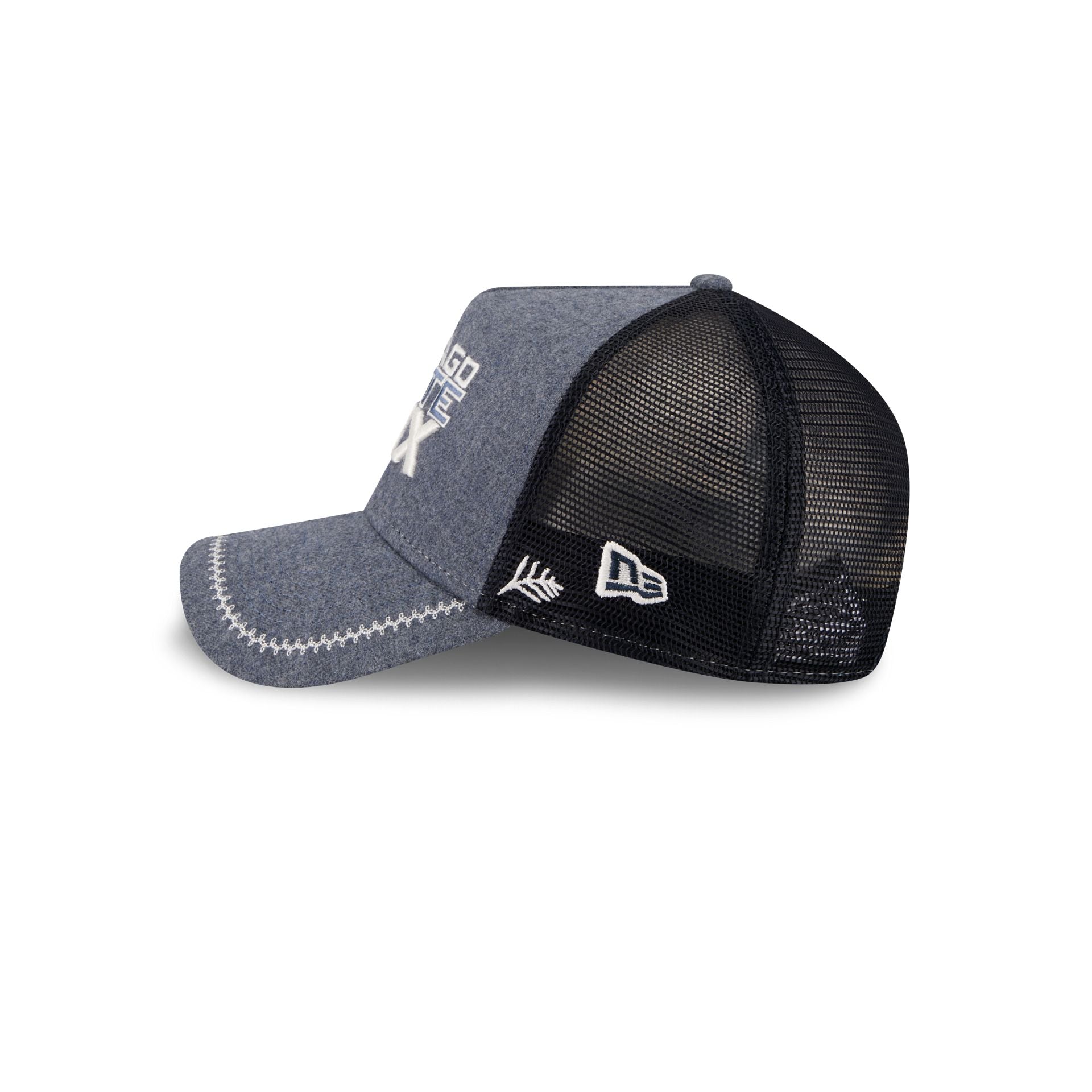 Chicago White Sox Navy Brushed Chambray 9FORTY A-Frame Trucker Hat