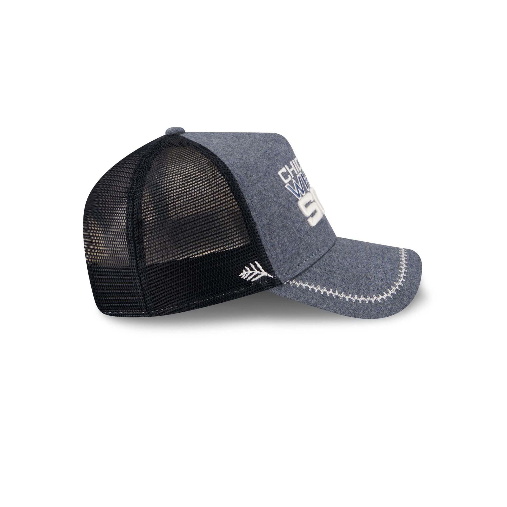 Chicago White Sox Navy Brushed Chambray 9FORTY A-Frame Trucker Hat