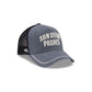 San Diego Padres Navy Brushed Chambray 9FORTY A-Frame Trucker Hat