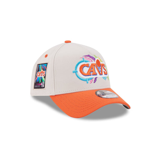 Cleveland Cavaliers Hardwood Classics Retro Stone 9FORTY A-Frame Snapback Hat - New Era Cap