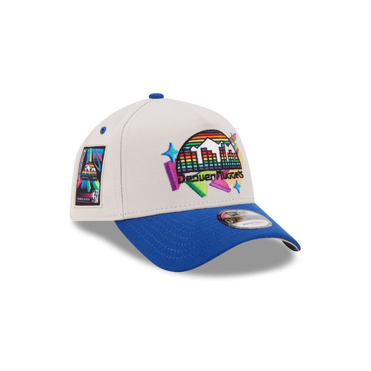 Denver Nuggets Hardwood Classics Retro Stone 9FORTY A-Frame Snapback Hat - New Era Cap