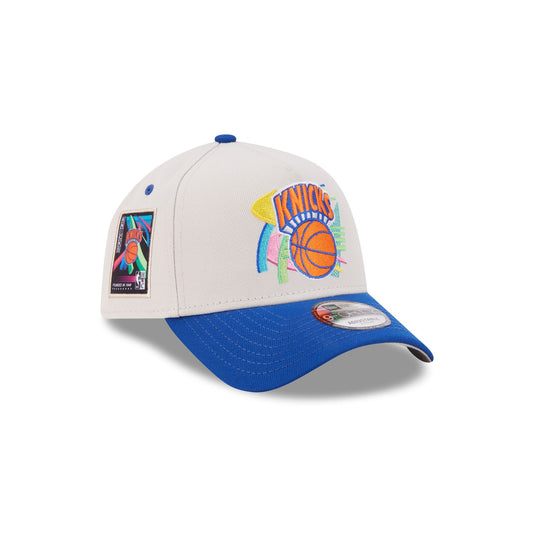 New York Knicks Hardwood Classics Retro Stone 9FORTY A-Frame Snapback Hat - New Era Cap