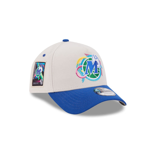 Dallas Mavericks Hardwood Classics Retro Stone 9FORTY A-Frame Snapback Hat - New Era Cap