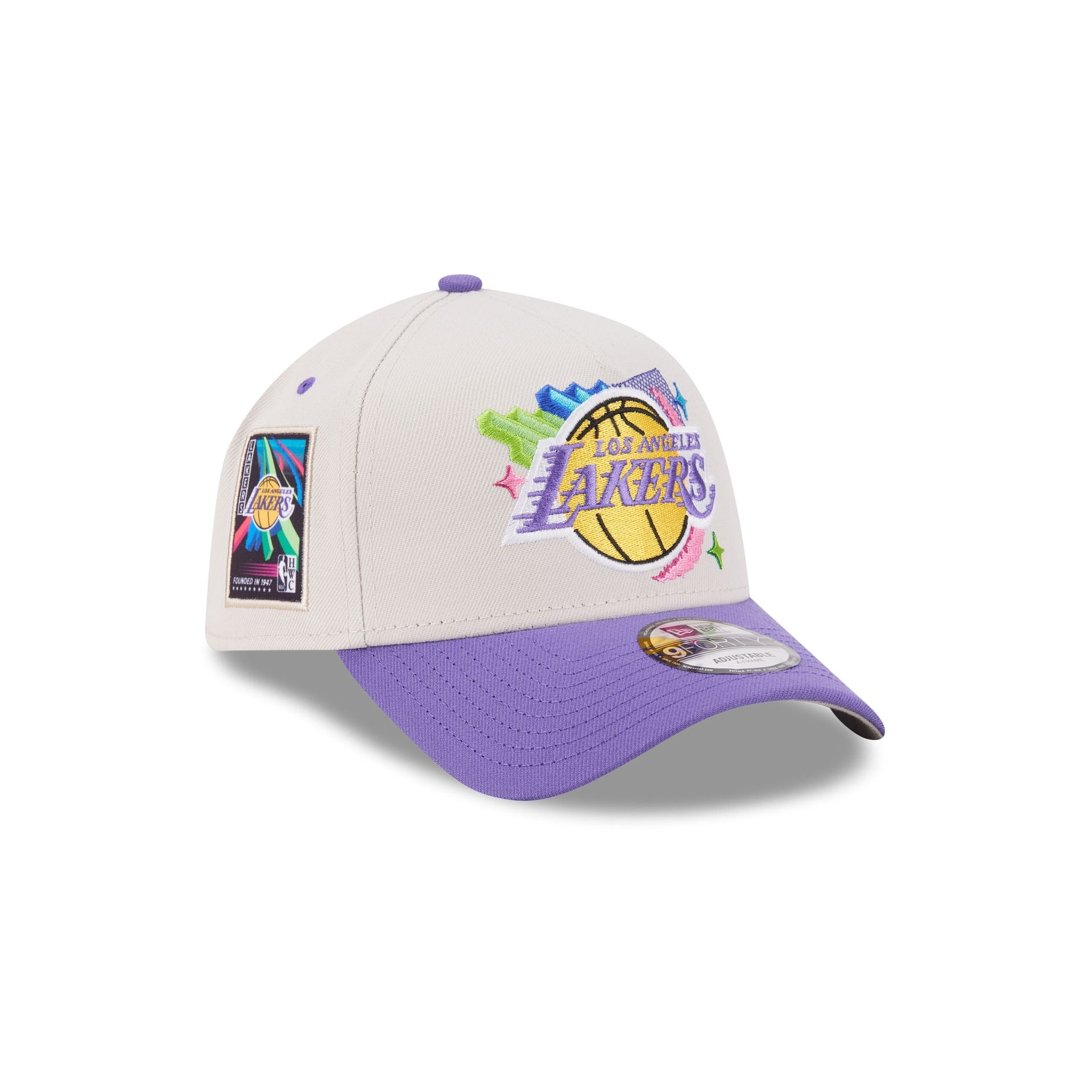 Los Angeles Lakers Hardwood Classics Retro Stone 9FORTY A-Frame