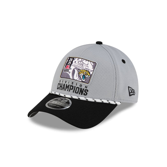 Jacksonville Jaguars 2025 Division Champion Locker Room 9FORTY Stretch-Snap Hat - New Era Cap