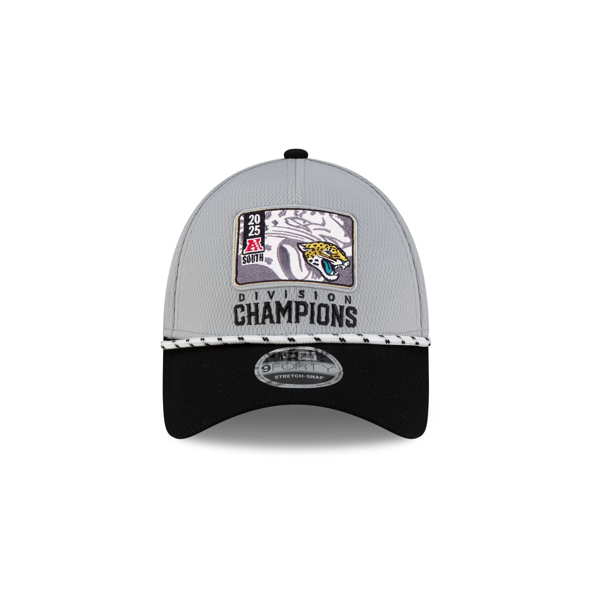 Jacksonville Jaguars 2025 Division Champion Locker Room 9FORTY Stretch-Snap Hat