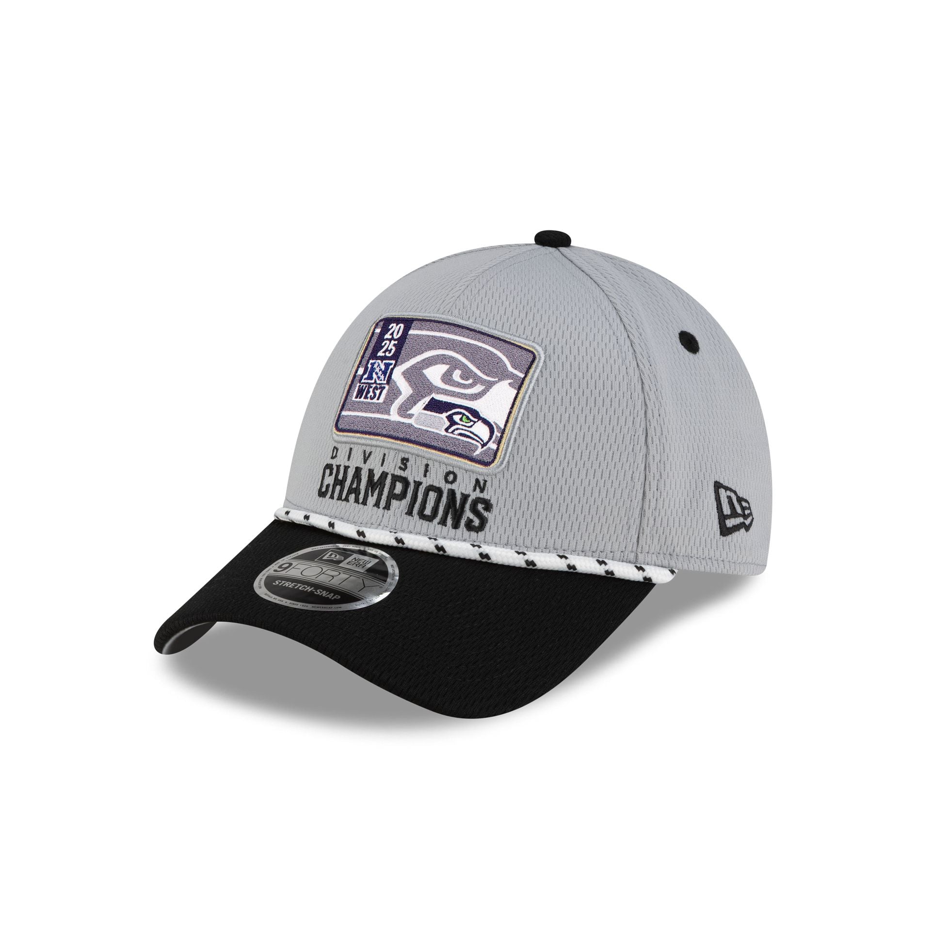 Seattle Seahawks 2025 Division Champion Locker Room 9FORTY Stretch-Snap Hat