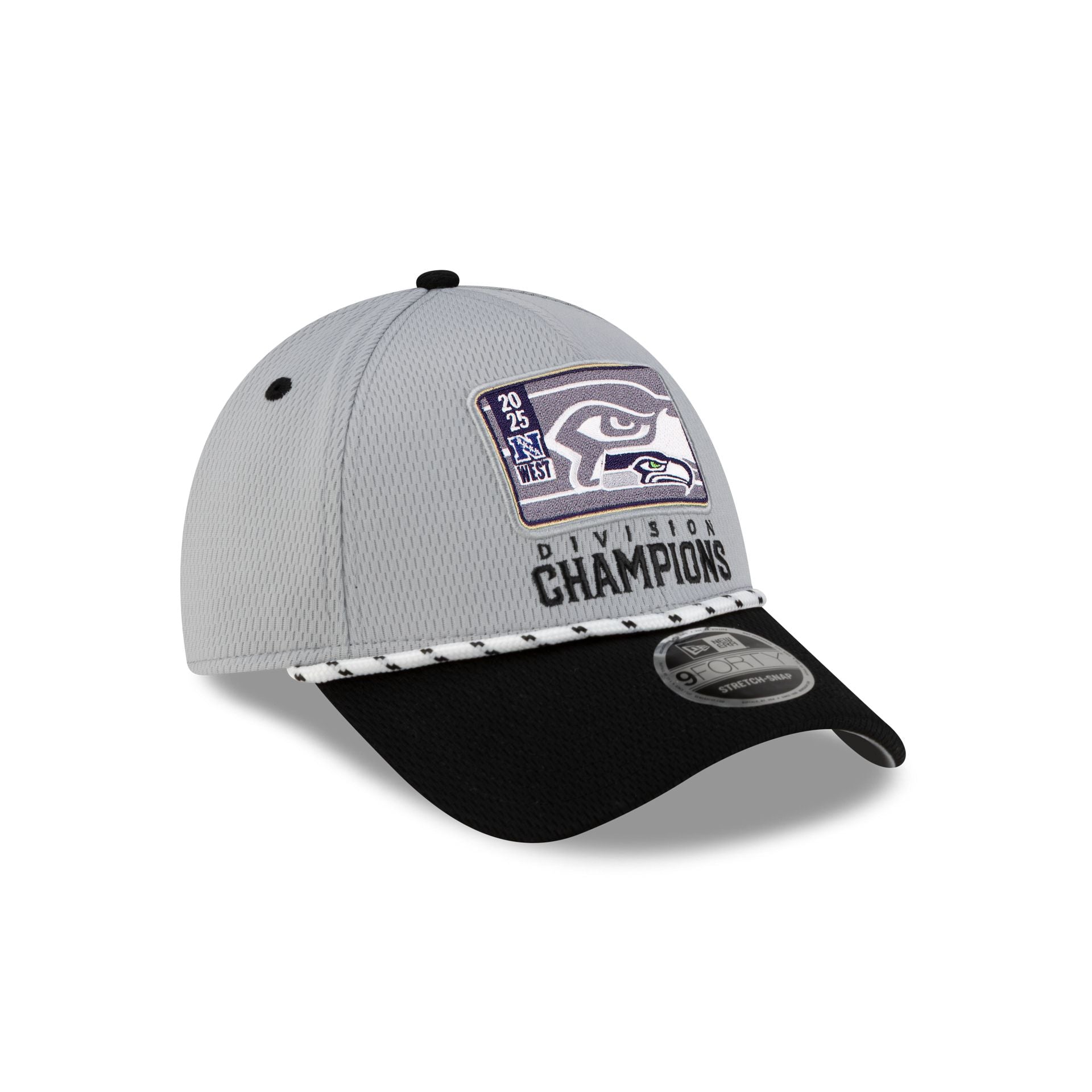 Seattle Seahawks 2025 Division Champion Locker Room 9FORTY Stretch-Snap Hat