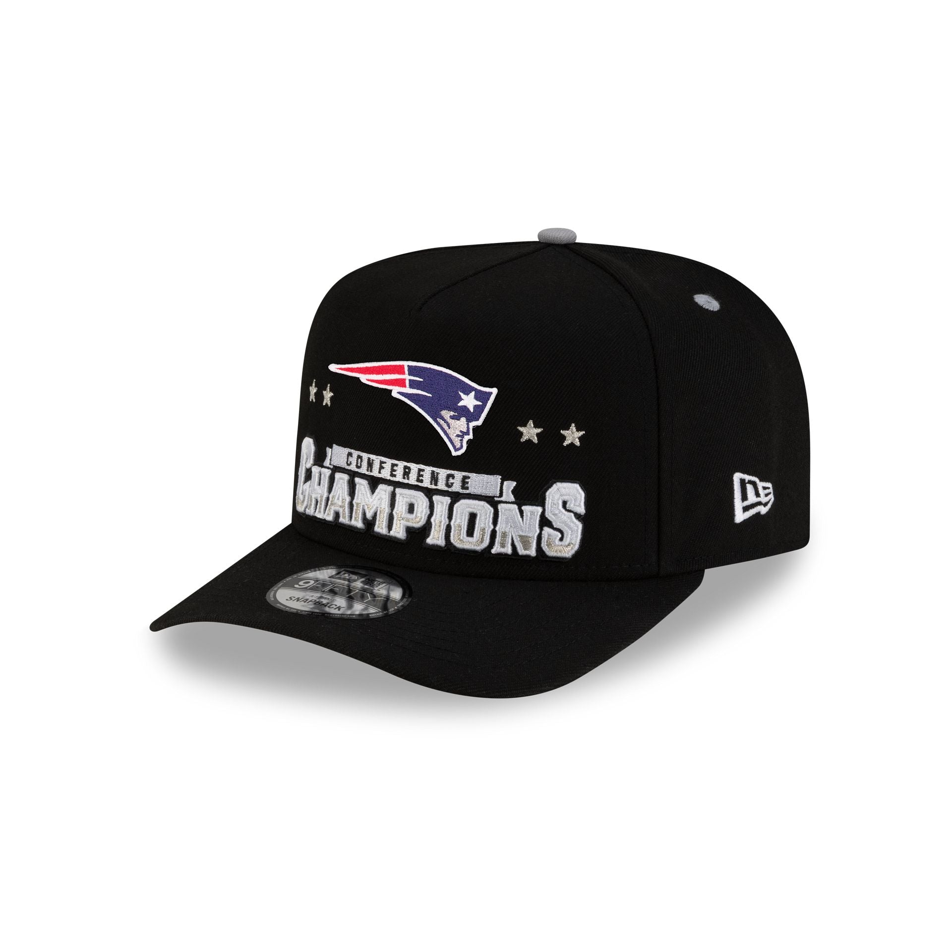 New England Patriots 2025-2026 Conference Champions Locker Room 9FIFTY A-Frame Snapback Hat