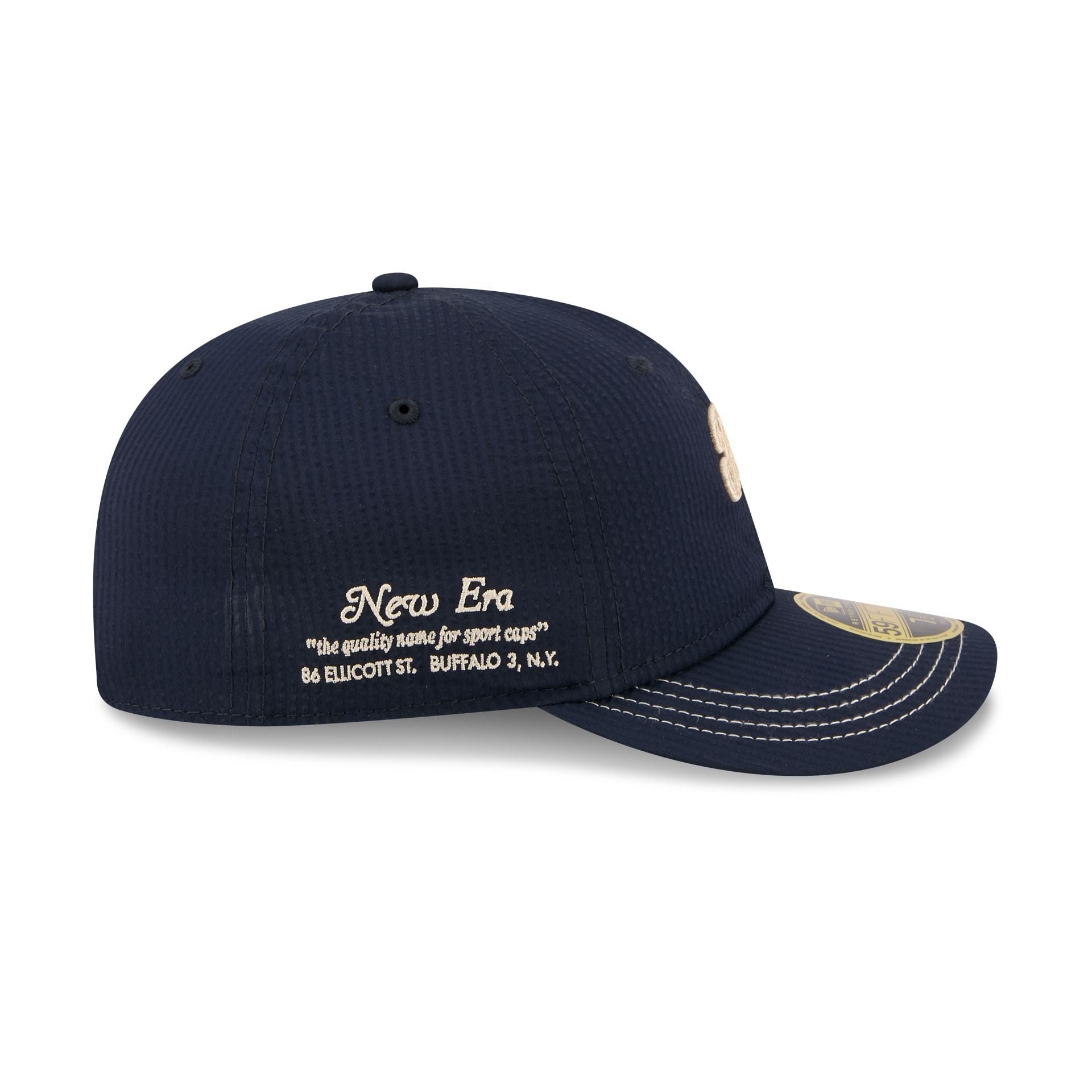 New Era Cap Navy Seersucker Retro Crown 59FIFTY Fitted Hat