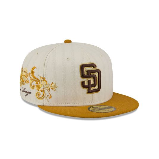 San Diego Padres Chrome Herringbone 59FIFTY Fitted Hat - New Era Cap