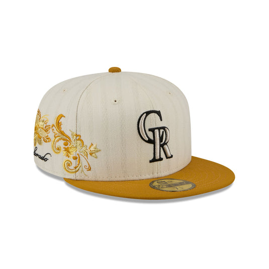 Colorado Rockies Chrome Herringbone 59FIFTY Fitted Hat - New Era Cap