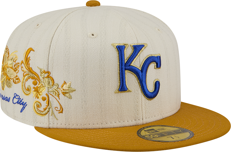 Kansas City Royals Chrome Herringbone 59FIFTY Fitted Hat