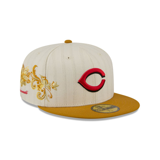 Cincinnati Reds Chrome Herringbone 59FIFTY Fitted Hat - New Era Cap