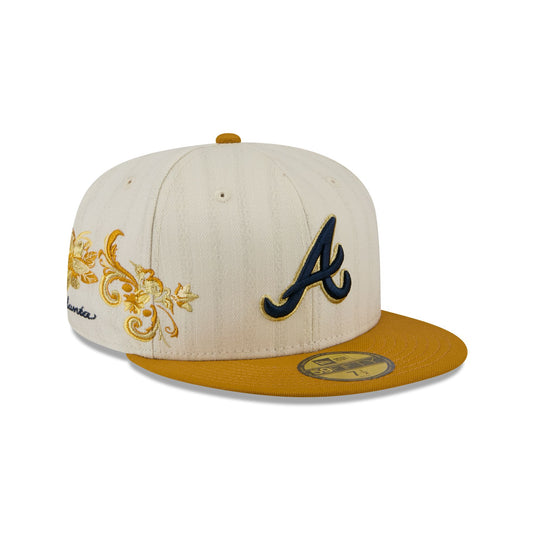 Atlanta Braves Chrome Herringbone 59FIFTY Fitted Hat - New Era Cap