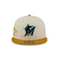 Miami Marlins Chrome Herringbone 59FIFTY Fitted Hat
