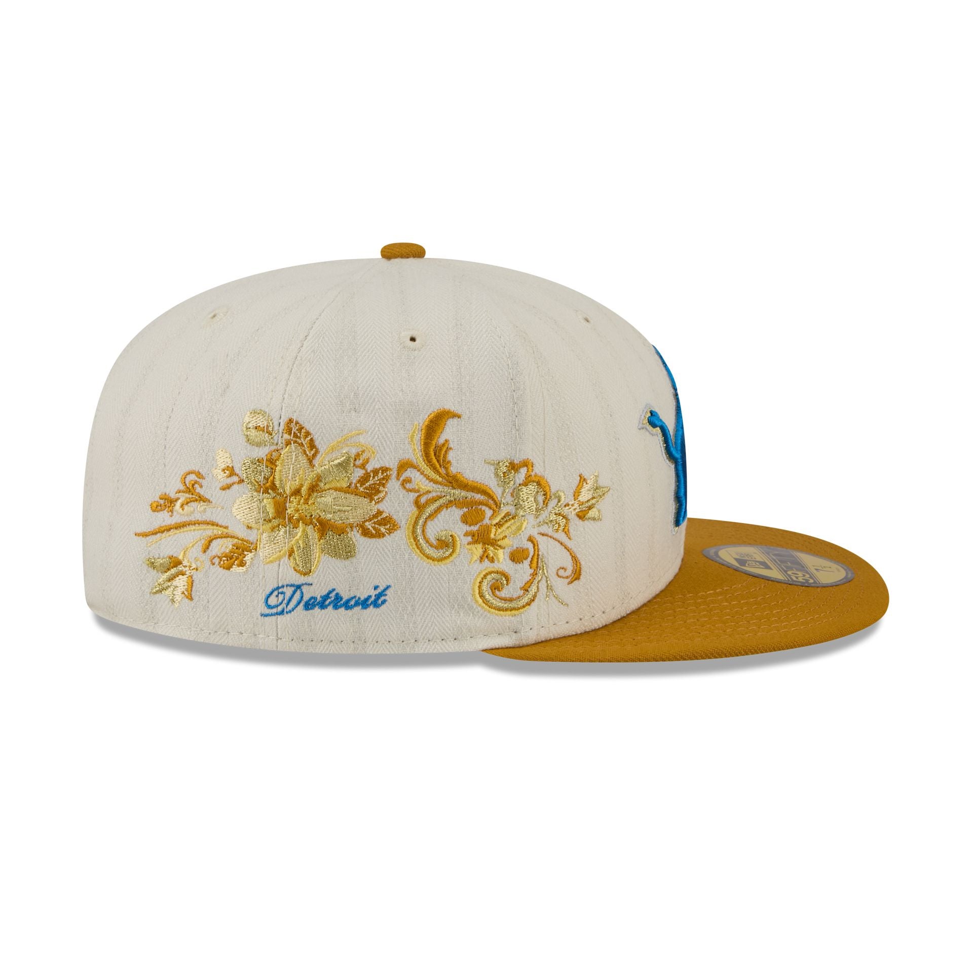 KEBOZ×NEW ERA×LIONS RC59FIFTY CHROMENAVY Detroit Lions Chrome Herringbone 59FIFTY Fitted Hat – New Era Cap