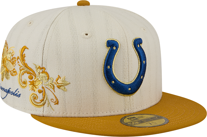 Indianapolis Colts Chrome Herringbone 59FIFTY Fitted Hat
