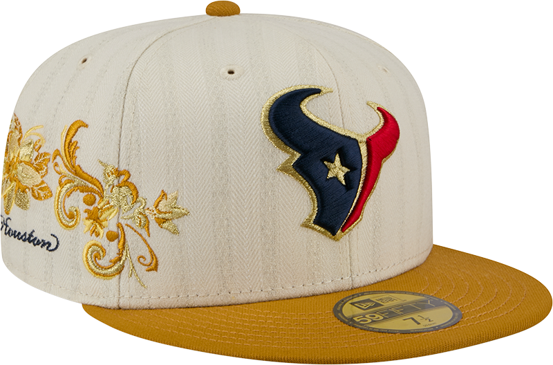 Houston Texans Chrome Herringbone 59FIFTY Fitted Hat