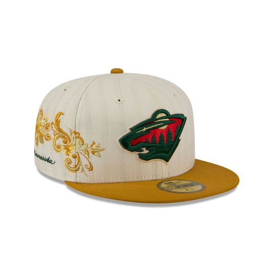 Minnesota Wild Chrome Herringbone 59FIFTY Fitted Hat - New Era Cap