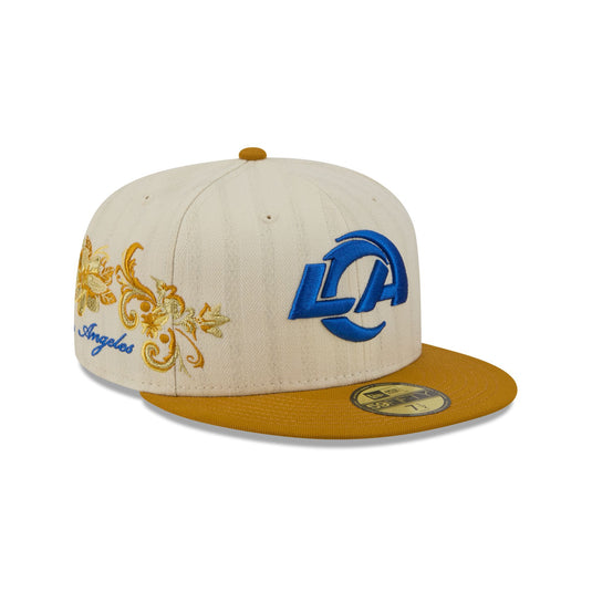 Los Angeles Rams Chrome Herringbone 59FIFTY Fitted Hat - New Era Cap