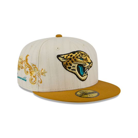 Jacksonville Jaguars Chrome Herringbone 59FIFTY Fitted Hat - New Era Cap