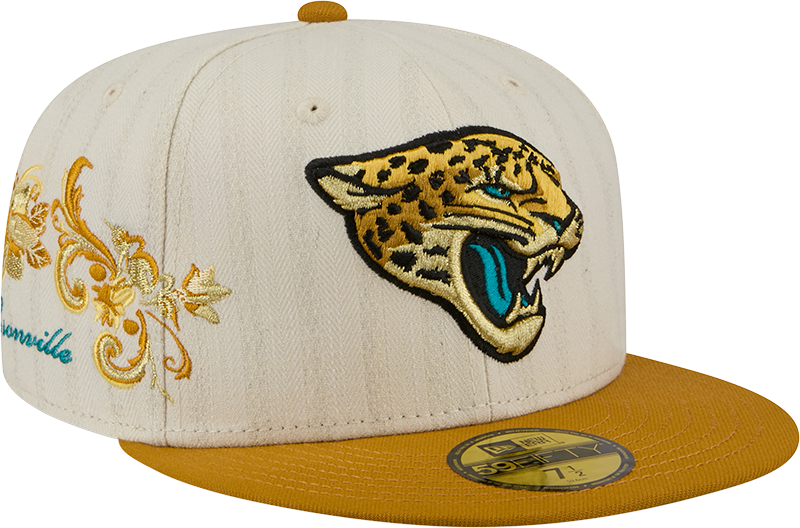 Jacksonville Jaguars Chrome Herringbone 59FIFTY Fitted Hat