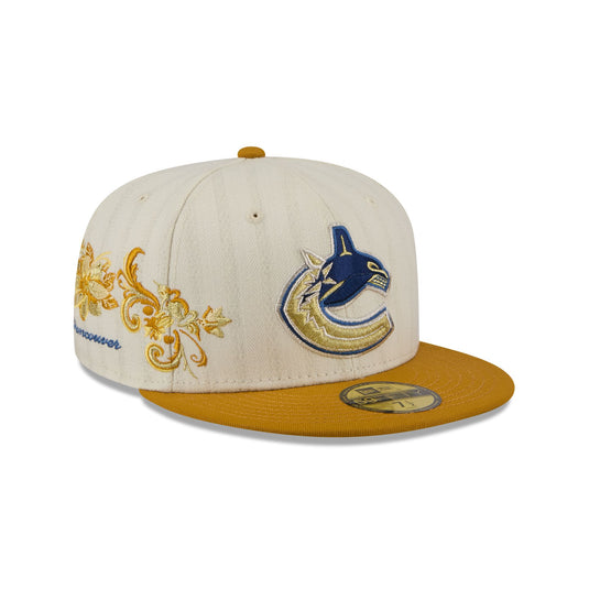 Vancouver Canucks Chrome Herringbone 59FIFTY Fitted Hat - New Era Cap