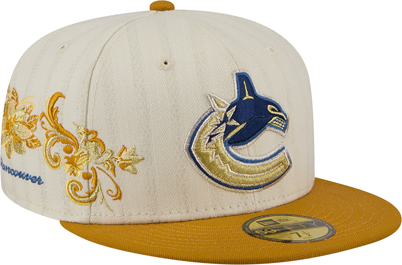 Vancouver Canucks Chrome Herringbone 59FIFTY Fitted Hat