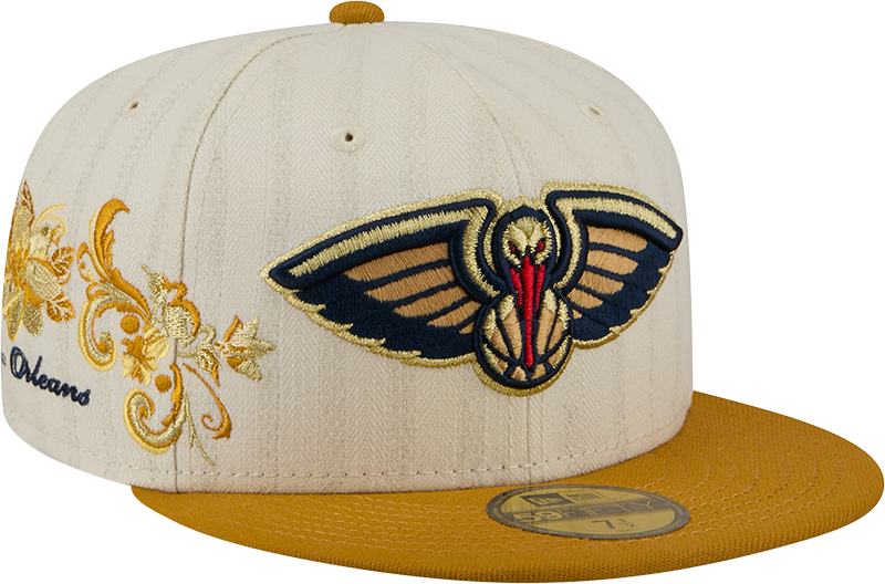 New Orleans Pelicans Chrome Herringbone 59FIFTY Fitted Hat