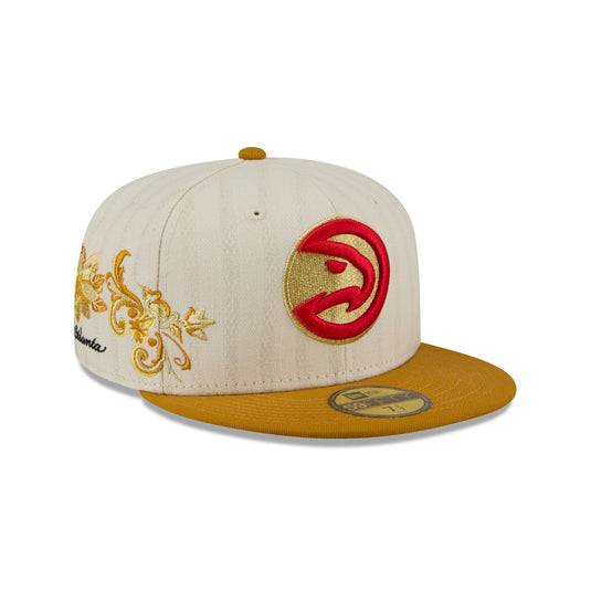 Atlanta Hawks Chrome Herringbone 59FIFTY Fitted Hat - New Era Cap