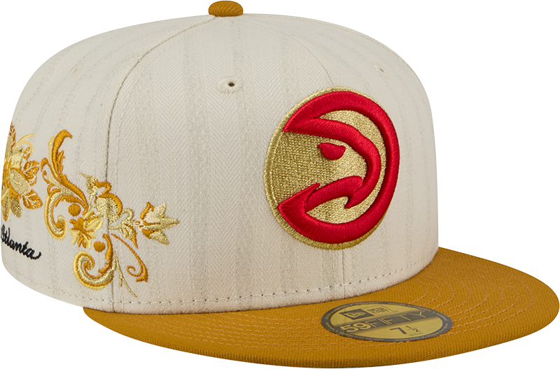 Atlanta Hawks Chrome Herringbone 59FIFTY Fitted Hat