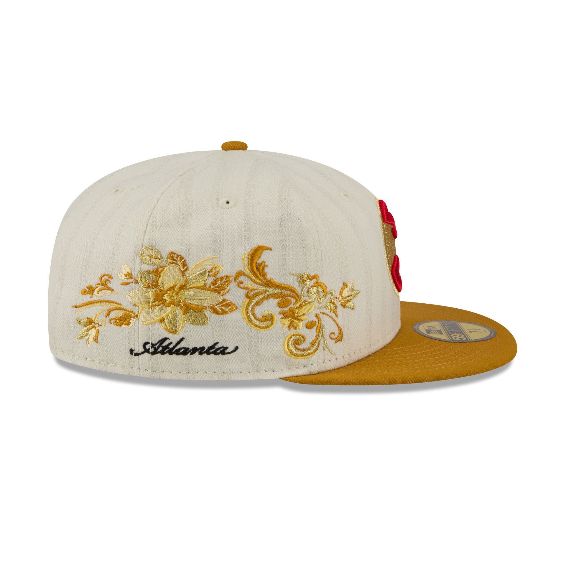 Atlanta Hawks Chrome Herringbone 59FIFTY Fitted Hat