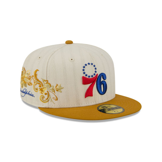 Philadelphia 76ers Chrome Herringbone 59FIFTY Fitted Hat - New Era Cap