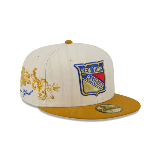 New York Rangers Chrome Herringbone 59FIFTY Fitted Hat - New Era Cap