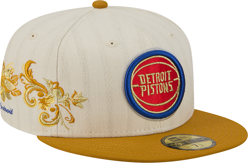 Detroit Pistons Chrome Herringbone 59FIFTY Fitted Hat
