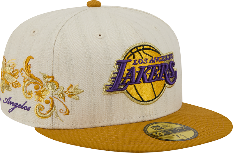 Los Angeles Lakers Chrome Herringbone 59FIFTY Fitted Hat