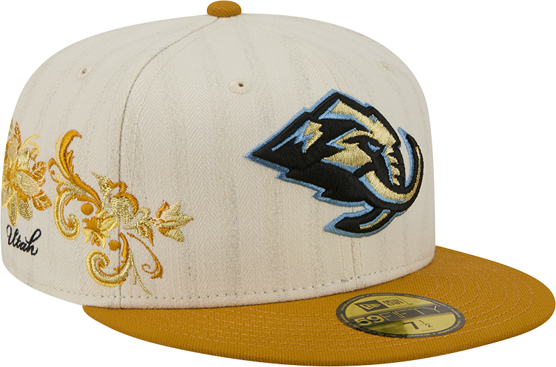 Utah Mammoth Chrome Herringbone 59FIFTY Fitted Hat