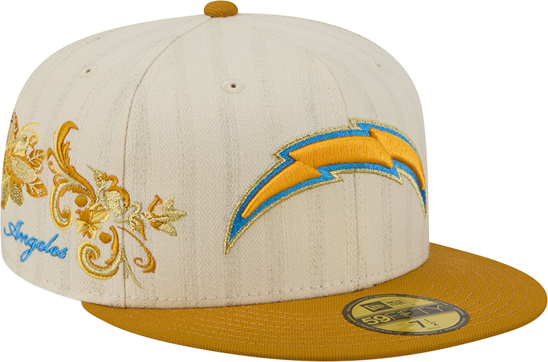 Los Angeles Chargers Chrome Herringbone 59FIFTY Fitted Hat