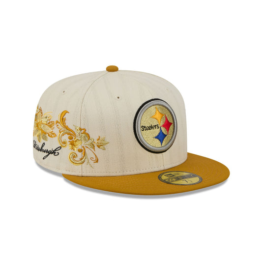 Pittsburgh Steelers Chrome Herringbone 59FIFTY Fitted Hat - New Era Cap