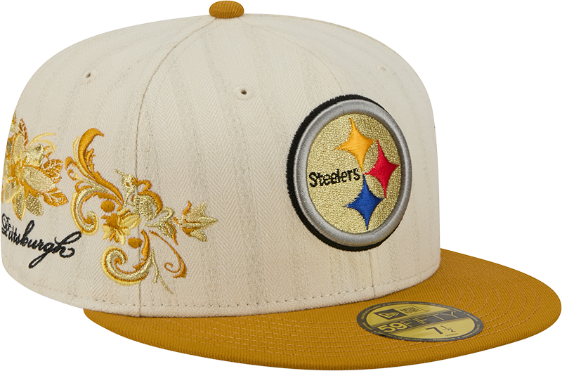 Pittsburgh Steelers Chrome Herringbone 59FIFTY Fitted Hat