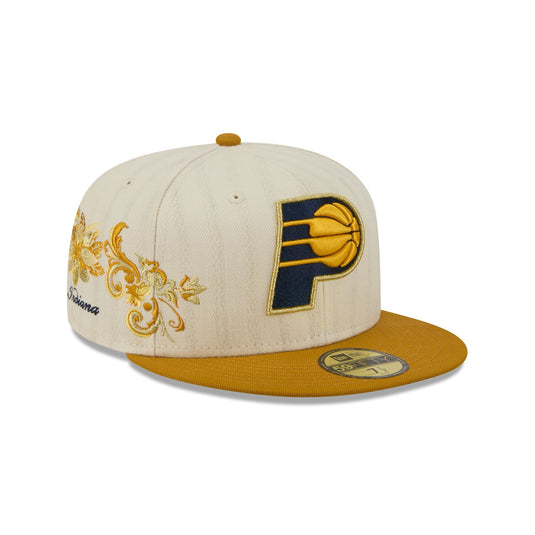 Indiana Pacers Chrome Herringbone 59FIFTY Fitted Hat - New Era Cap