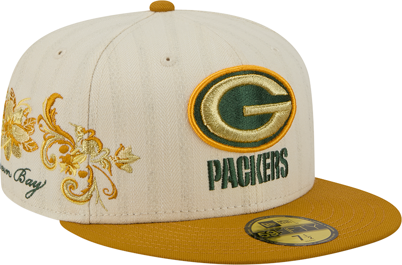 Green Bay Packers Chrome Herringbone 59FIFTY Fitted Hat