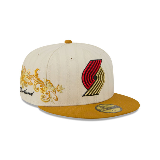 Portland Trail Blazers Chrome Herringbone 59FIFTY Fitted Hat - New Era Cap