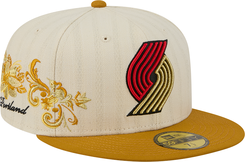 Portland Trail Blazers Chrome Herringbone 59FIFTY Fitted Hat