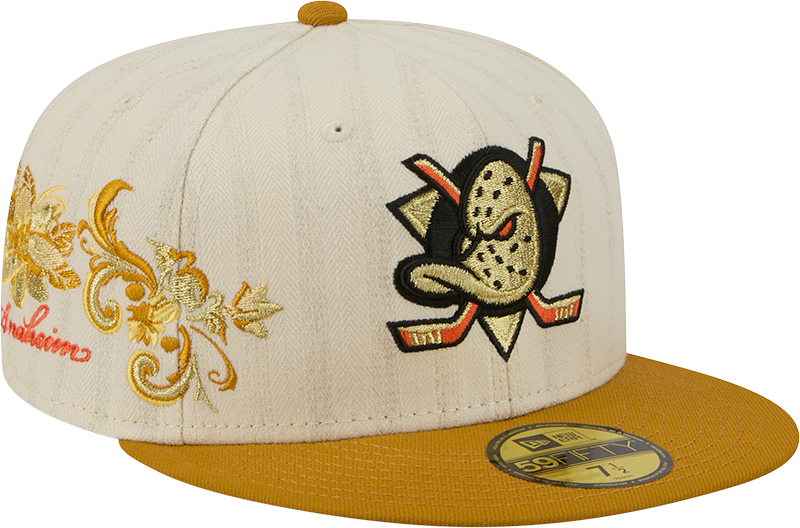 Anaheim Ducks Chrome Herringbone 59FIFTY Fitted Hat