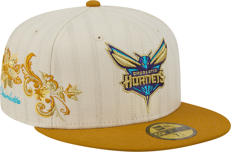Charlotte Hornets Chrome Herringbone 59FIFTY Fitted Hat