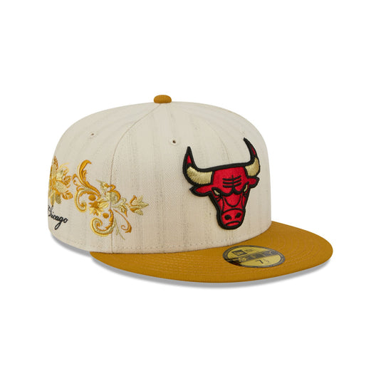 Chicago Bulls Chrome Herringbone 59FIFTY Fitted Hat - New Era Cap